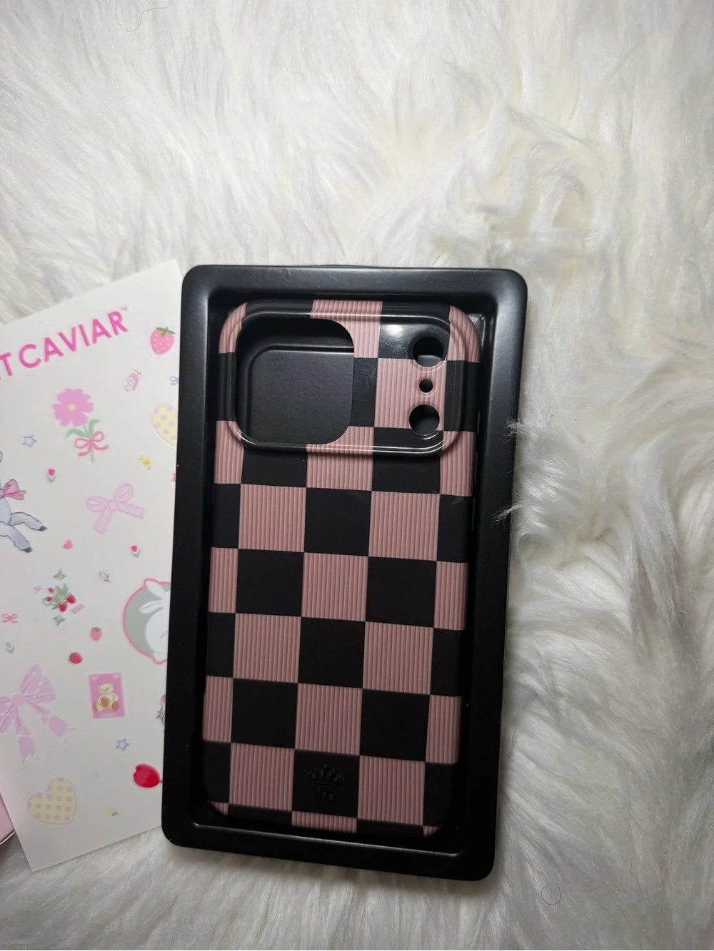 Velvet Caviar IPhone 17 Pro Max Brown and Black Checkerboard Phone Case